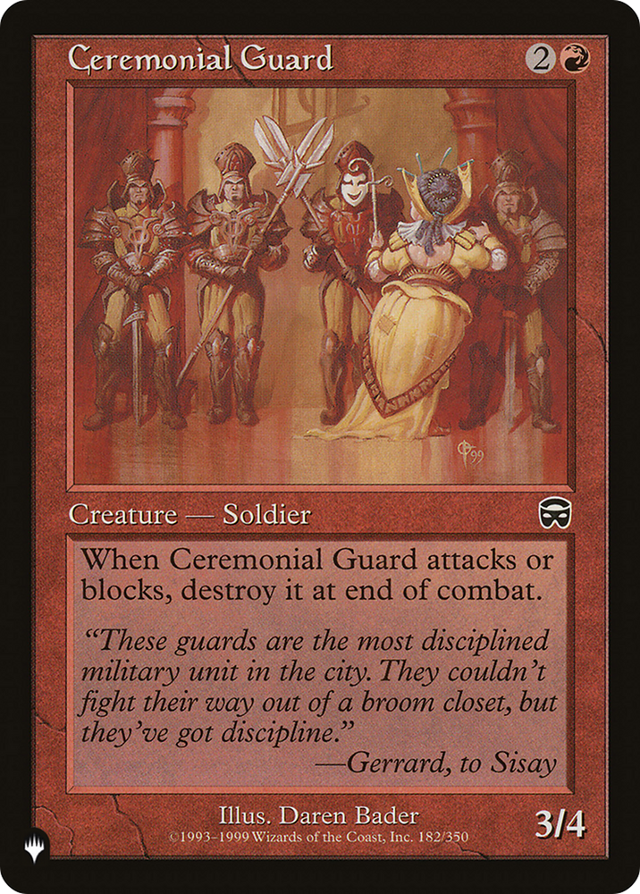 Ceremonial Guard [The List]