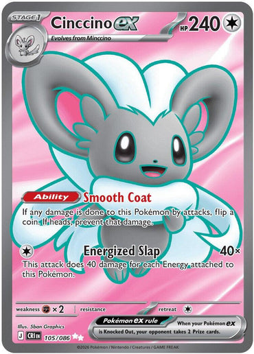 Cinccino ex (105/086) [Mega Evolution: Chaos Rising]
