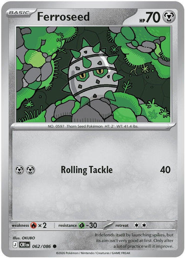 Ferroseed (062/086) [Mega Evolution: Chaos Rising]