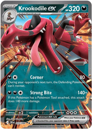 Krookodile ex (055/086) [Mega Evolution: Chaos Rising]