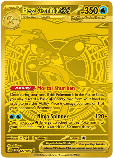 Mega Greninja ex (122/086) [Mega Evolution: Chaos Rising]