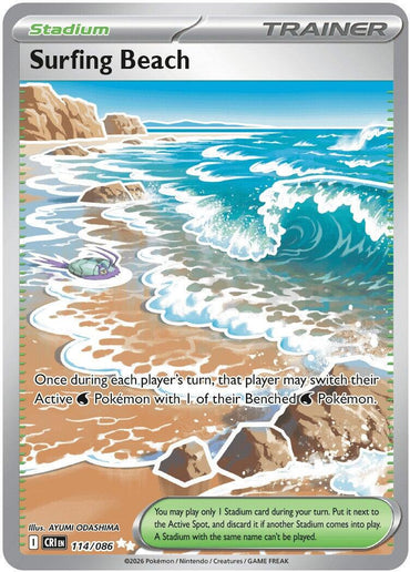 Surfing Beach (114/086) [Mega Evolution: Chaos Rising]
