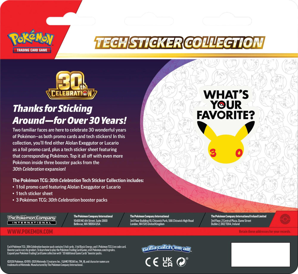 30th Celebration Tech Sticker Collection (Assorted)