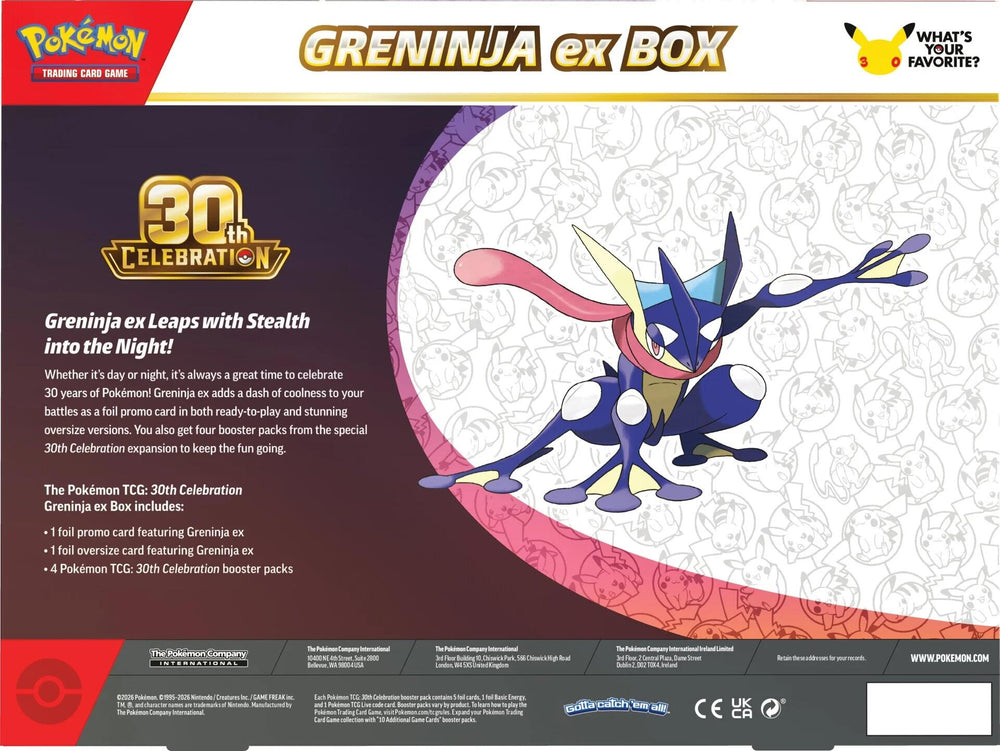 30th Celebration ex Box (Assorted - Greninja/Sylveon)