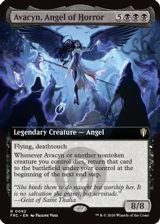 Avacyn, Angel of Horror (Extended Art) [Reality Fracture Commander]