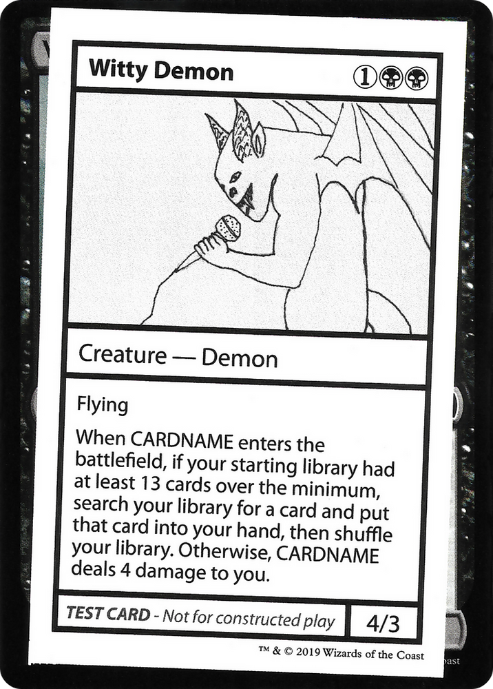 Witty Demon (2021 Edition) [Mystery Booster Playtest Cards]