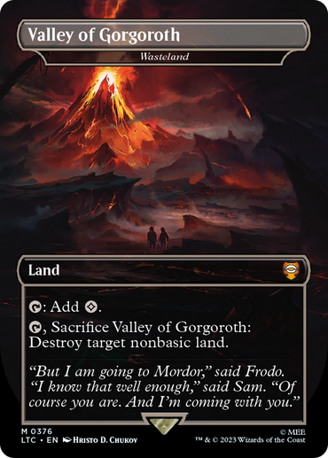 Valley of Gorgoroth - Wasteland (Borderless) [The Lord of the Rings: Tales of Middle-Earth Commander]