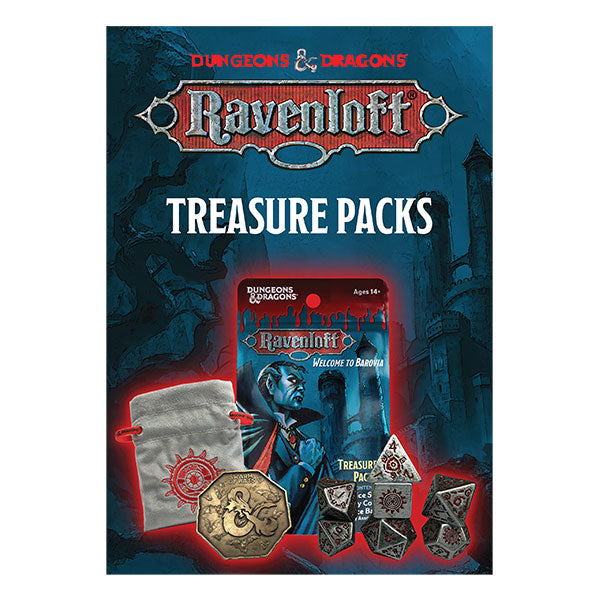 Castle Ravenloft Treasure Pack (Dice set, Coin, & Bag)