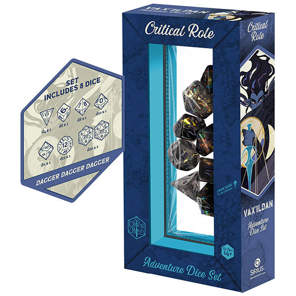 7-Die Set Vox Machina Adventure Dice: Vax'ildan