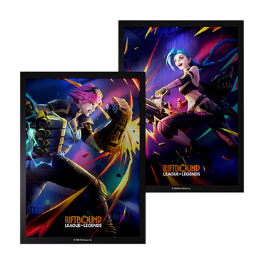 Riftbound Vendetta Art Sleeves (50+50 Count): Jinx vs Vi