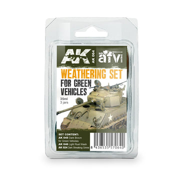 AK AFV Weathering Set for Green Vehicles