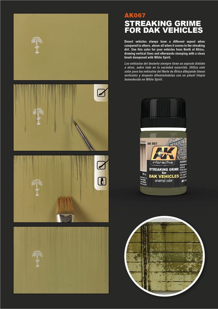 AK DAK Vehicle Streaking Grime Enamel Paint 35ml