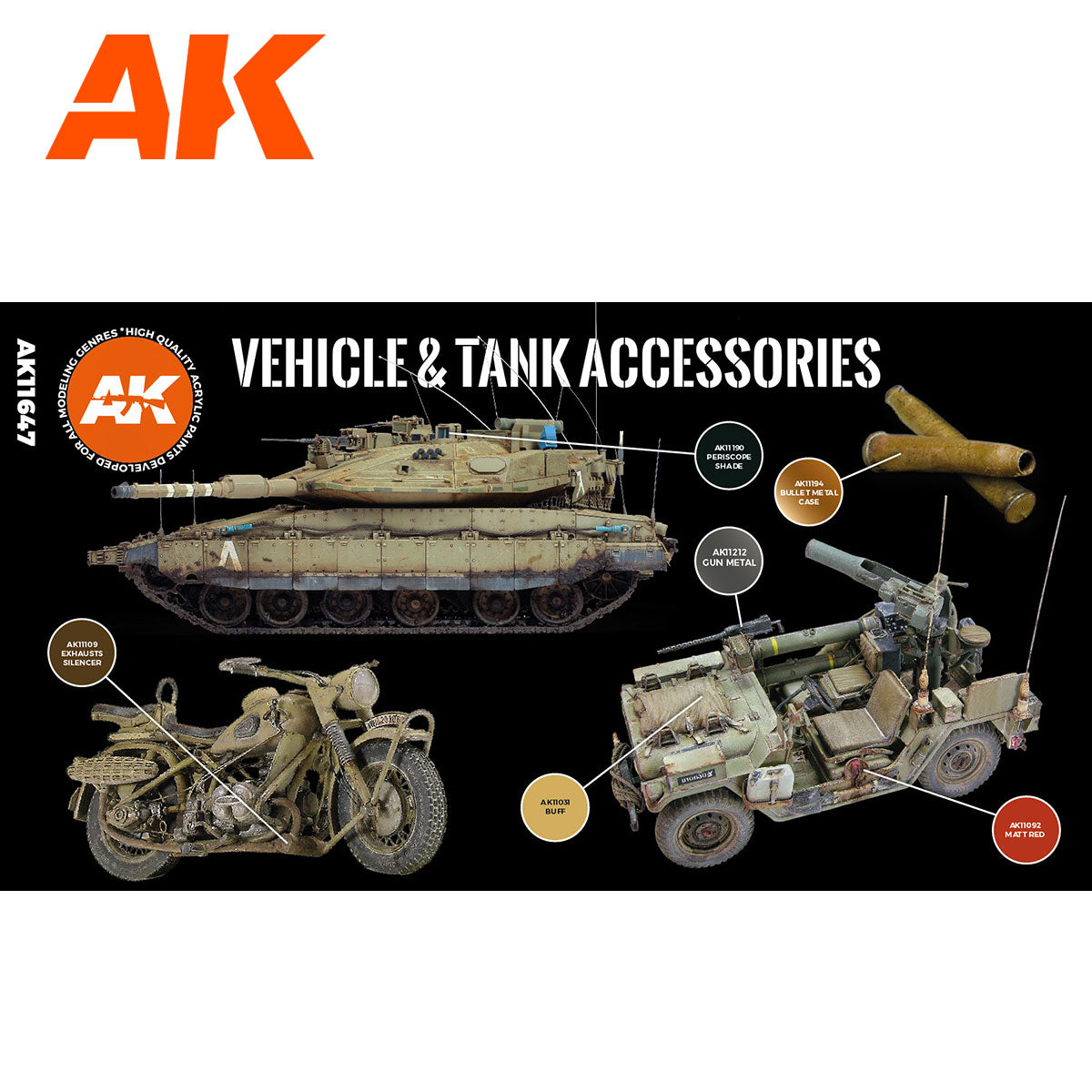 AK Vehicle and Tank Accessories Acrylic Set