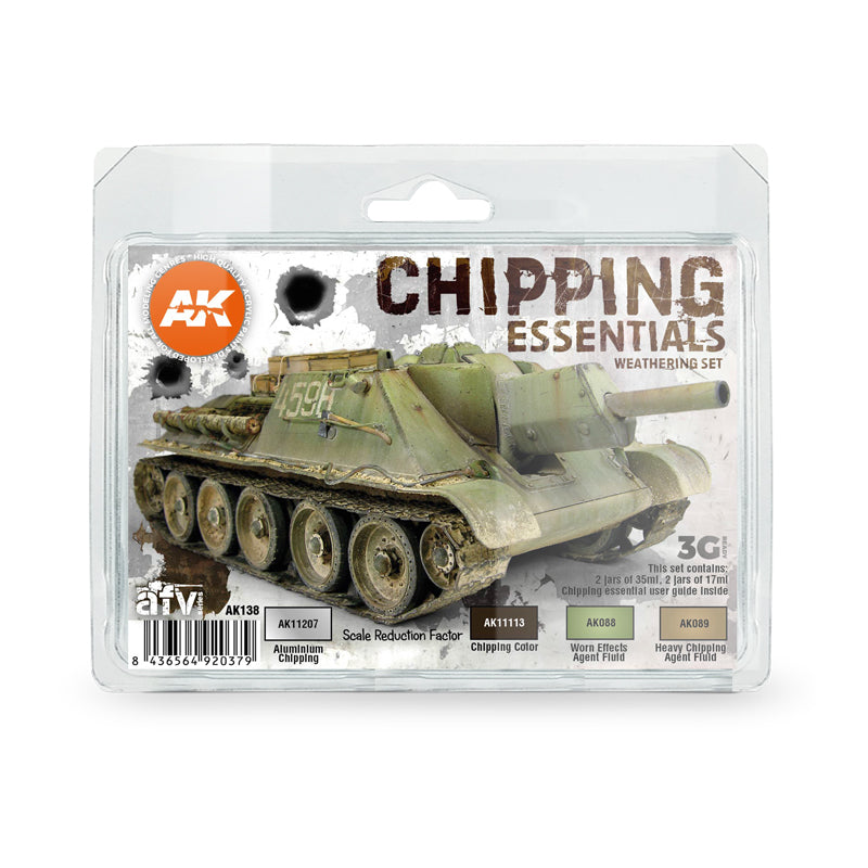 AK Chipping Essentials Weathering Acrylic Set