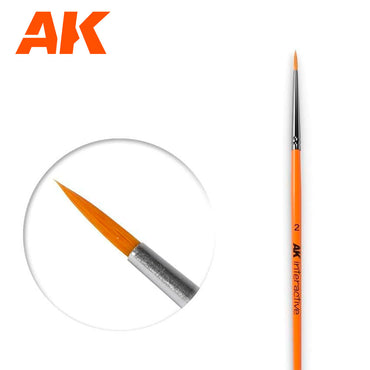 AK Modeling Brush 2 Round Synthetic