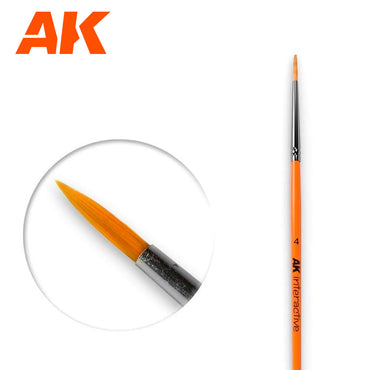 AK Modeling Brush 4 Round Synthetic