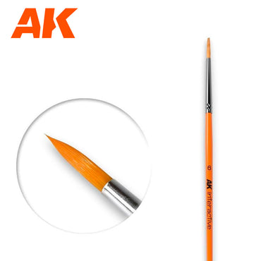 AK Modeling Brush 6 Round Synthetic