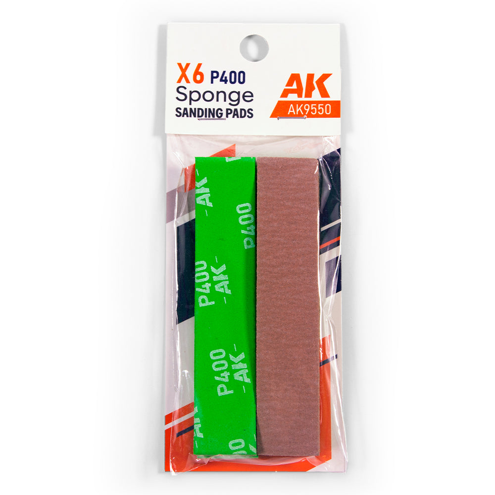 SPONGE SANDING PADS P400 GRIT (6 UNITS)
