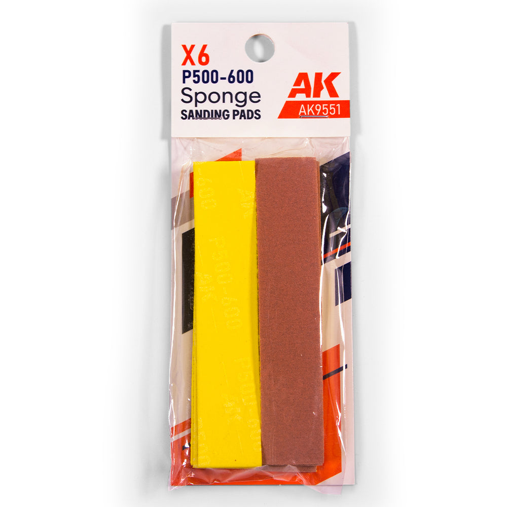 SPONGE SANDING PADS P500-600 GRIT (6 UNITS)