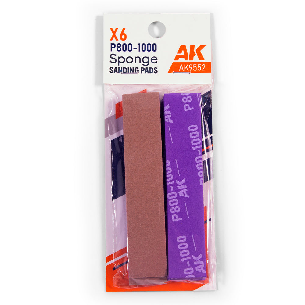 SPONGE SANDING PADS P800-1000 GRIT (6 UNITS)