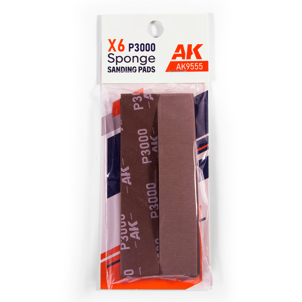 SPONGE SANDING PADS P3000 GRIT (6 UNITS)