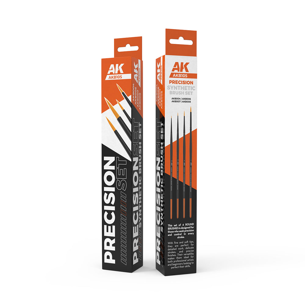 AK Interactive Precision Brushes Set (4 Brushes)