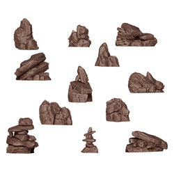 ROCKS & TORS - BASING BITS 12 pieces