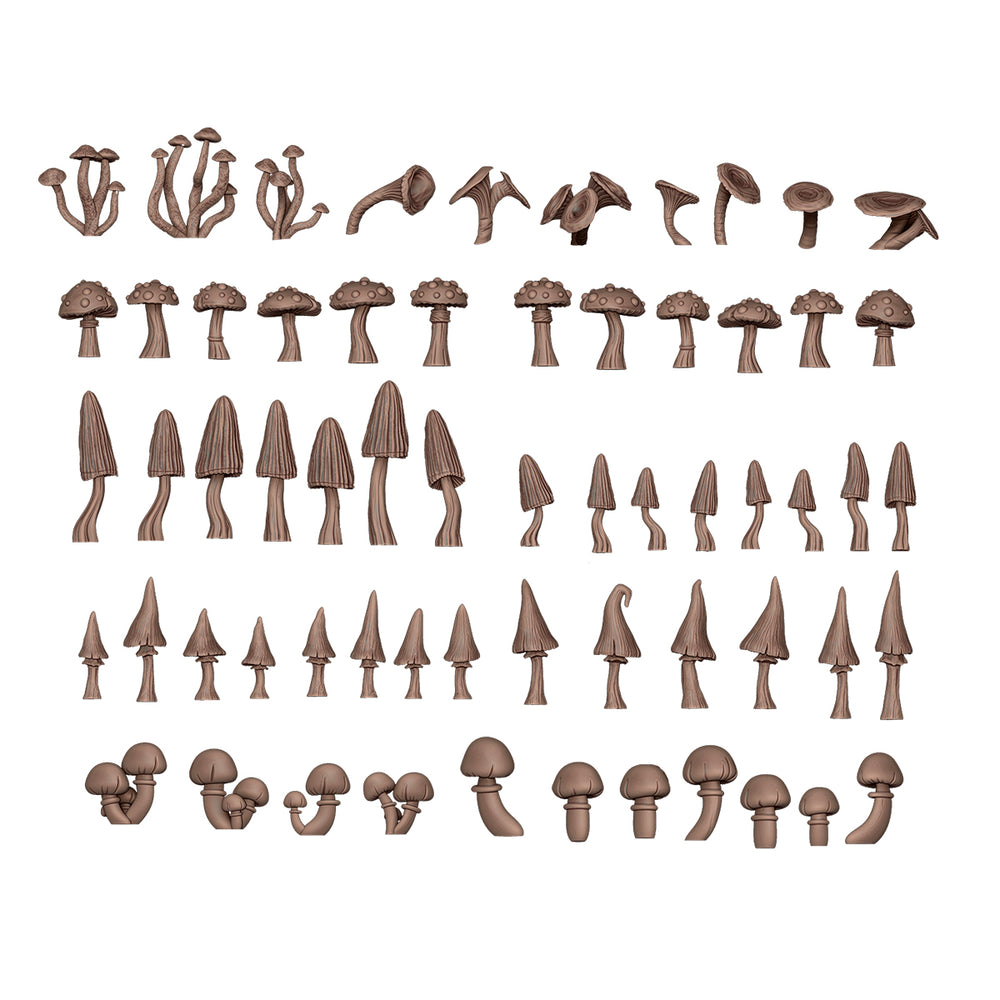 FOREST MUSHROOMS - BASING BITS 63 pieces