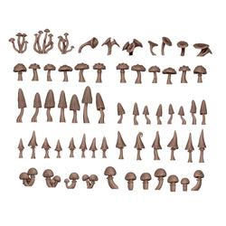 FOREST MUSHROOMS - BASING BITS 63 pieces