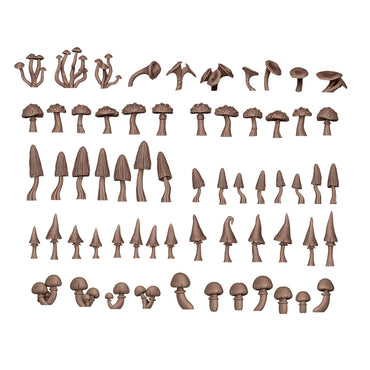 FOREST MUSHROOMS - BASING BITS 63 pieces