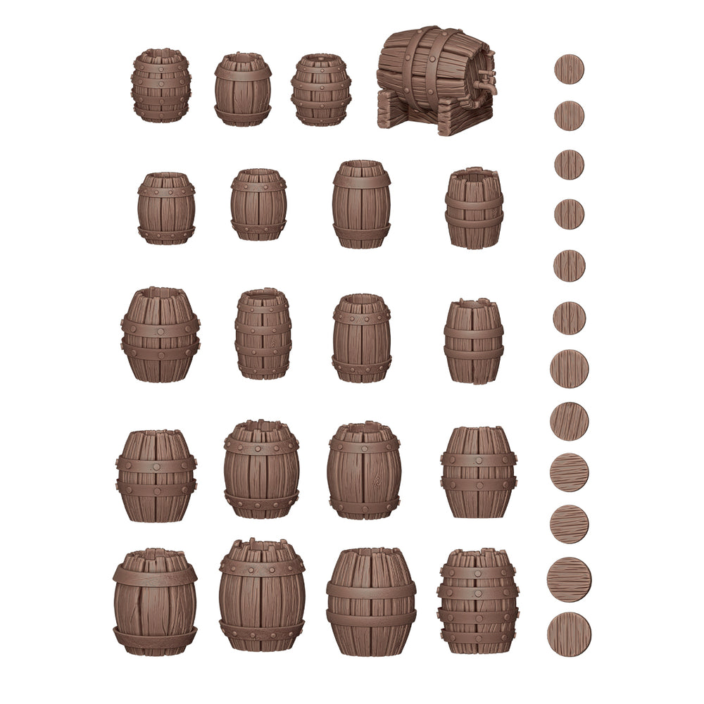 WOOD BARRELS - BASING BITS 32 pieces