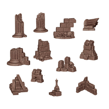 VILLAGE RUINS - BASING BITS 12 pieces