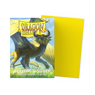 Dragon Shield Dual Matte Sleeves: Yellow & Silver