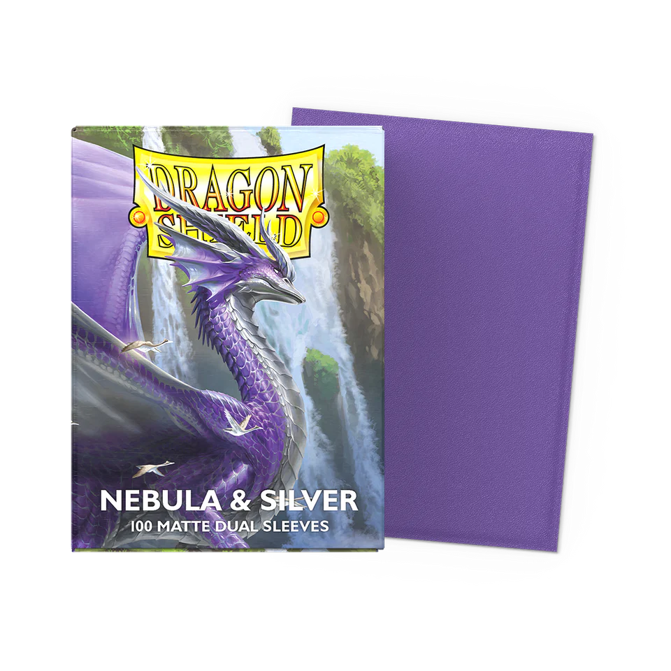 Dragon Shield Dual Matte Sleeves: Nebula & Silver
