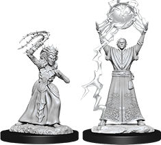 Dungeons & Dragons: Nolzur's Marvelous Unpainted Miniatures - W12 Drow Mage & Drow Priestess