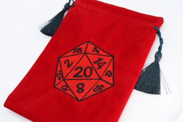 Dice Bag - Red D20