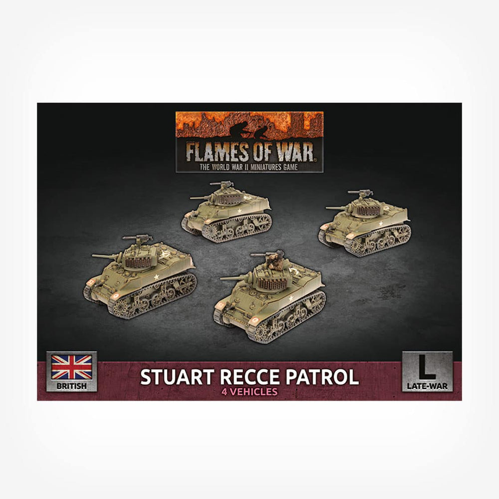 Stuart Recce Patrol (Plastic)(x4 Tanks Plastic)