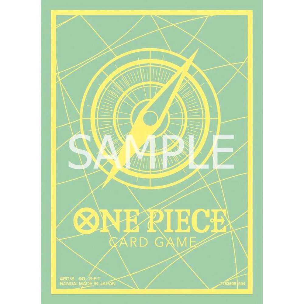 Bandai One Piece Trading Card Supplies - Deck Protectors - MINT GREEN & YELLOW COMPASS (70 Sleeves)