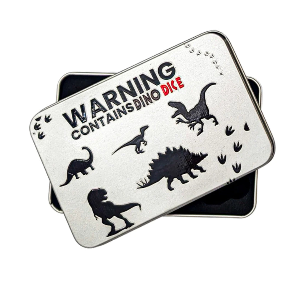 Dinosaur Dice Tin