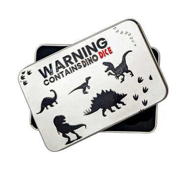 Dinosaur Dice Tin