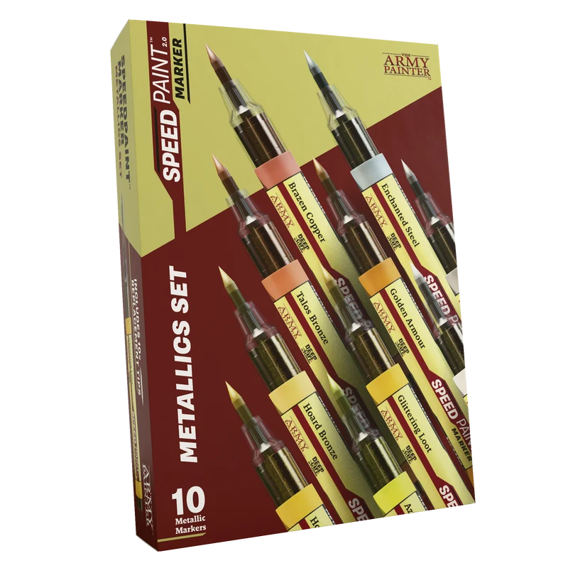 The Army Painter - Speed Paint 2.0 Marker Set: Metallics (10 count)