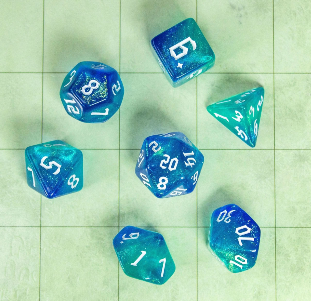Vibrant Fog Dice - Blue