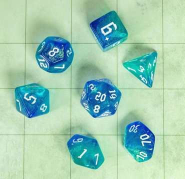 Vibrant Fog Dice - Blue