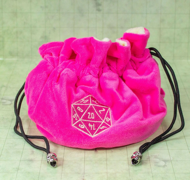Bag for Dice with Pockets - Pink