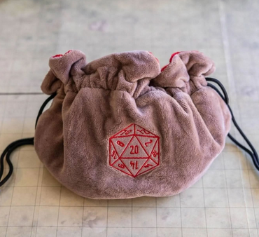Bag for Dice with Pockets - Brown