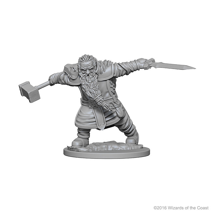 Dungeons & Dragons: Nolzur's Marvelous Unpainted Miniatures - W01 Dwarf Male Fighter
