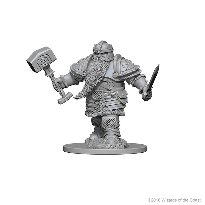 Dungeons & Dragons: Nolzur's Marvelous Unpainted Miniatures - W01 Dwarf Male Fighter