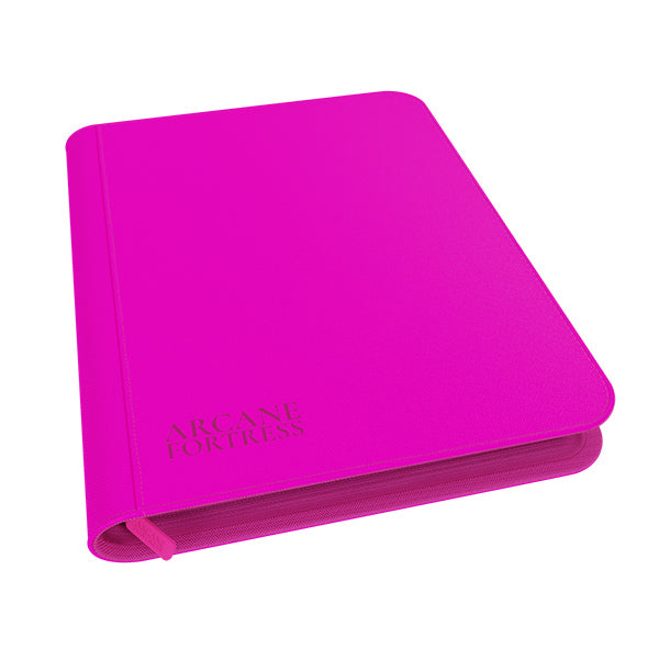 Arcane Fortress 9 Pocket Zipper Binder - Neon Pink