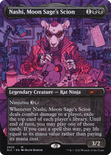 Nashi, Moon Sage's Scion (Borderless) [Secret Lair Countdown Kit]