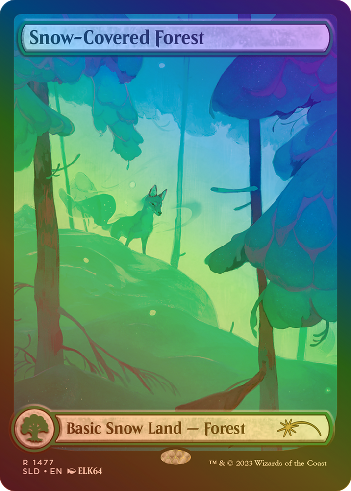 Snow-Covered Forest (1477) (Rainbow Foil) [Secret Lair Drop Series]